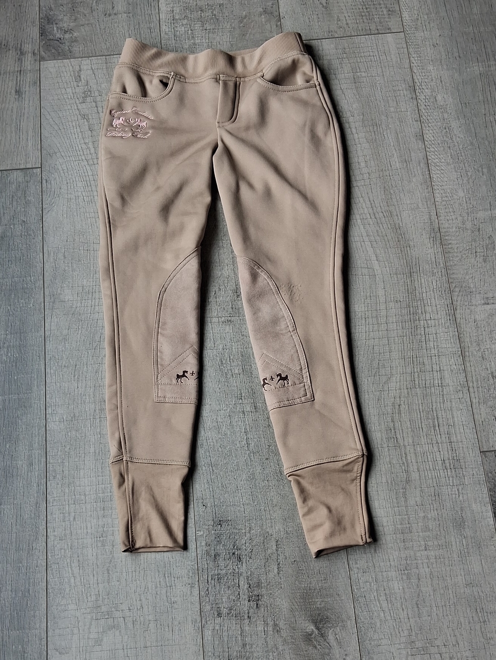EC Riding Club Safari Tan Winter Breeches - Size 14 Child